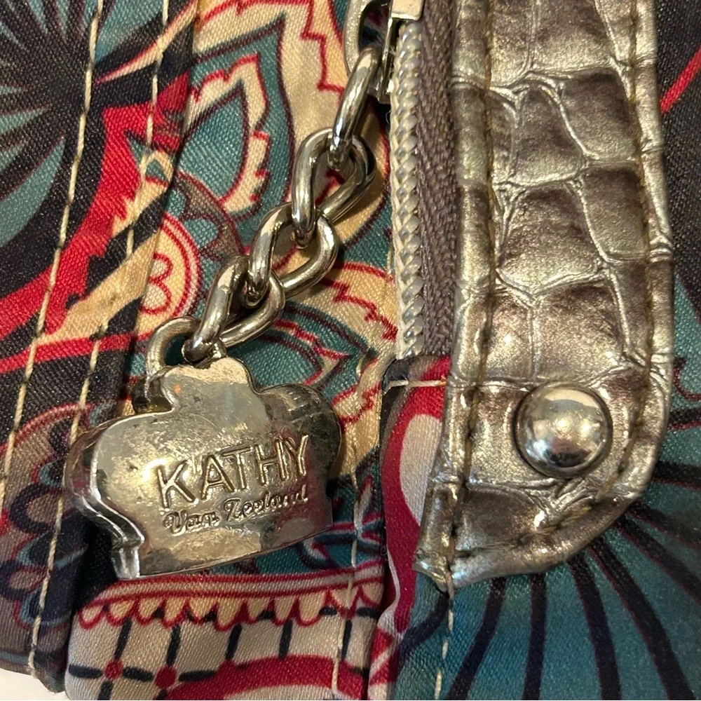 Kathy Van Zeeland Y2K Paisley Print Shoulder Bag Purse, Vintage, Boho, Designer